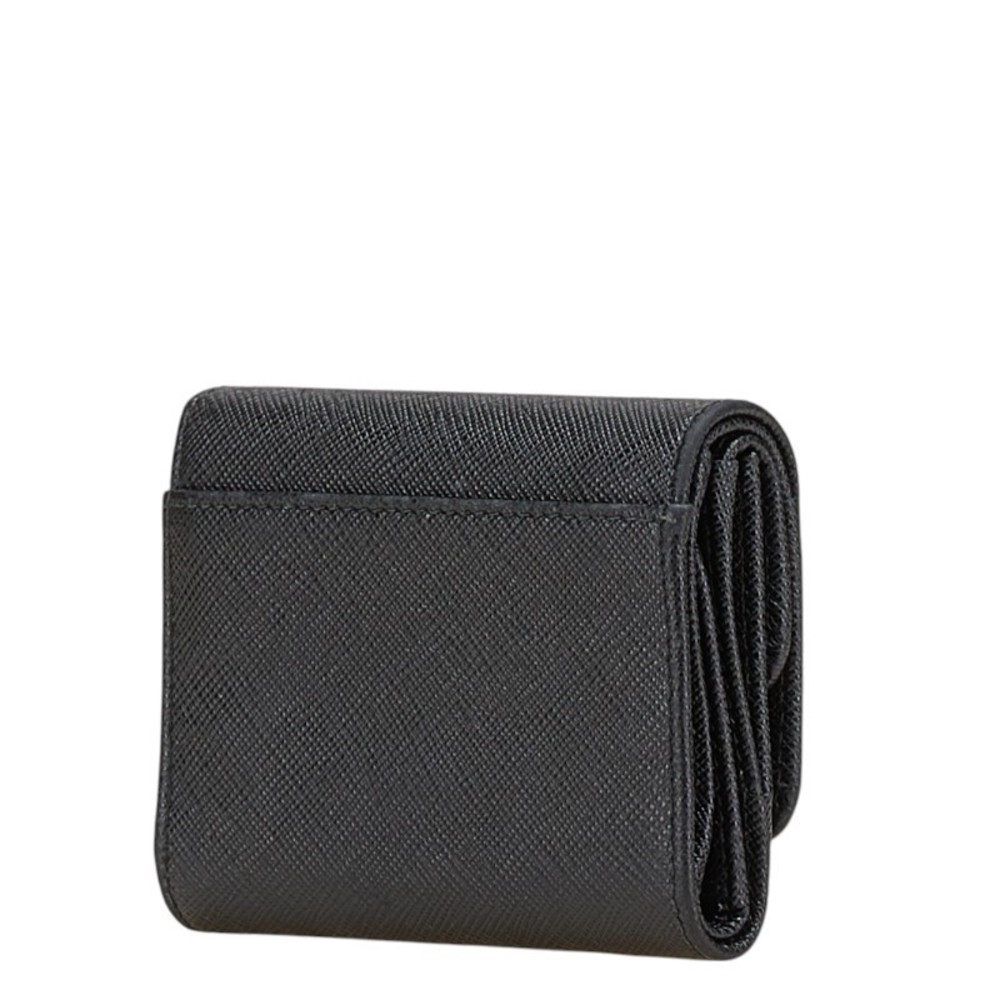 Prada Wallet Triangular Bifold Black Leather - image 1